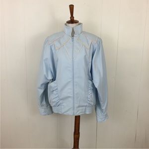 Vintage Pastel Ruched Pocket Front Zip‎ Jacket